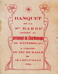 celebrating Saint Barbara in Winterslag, 1924